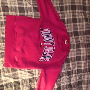 Mens Pink Tommy Jeans Medium Sweater